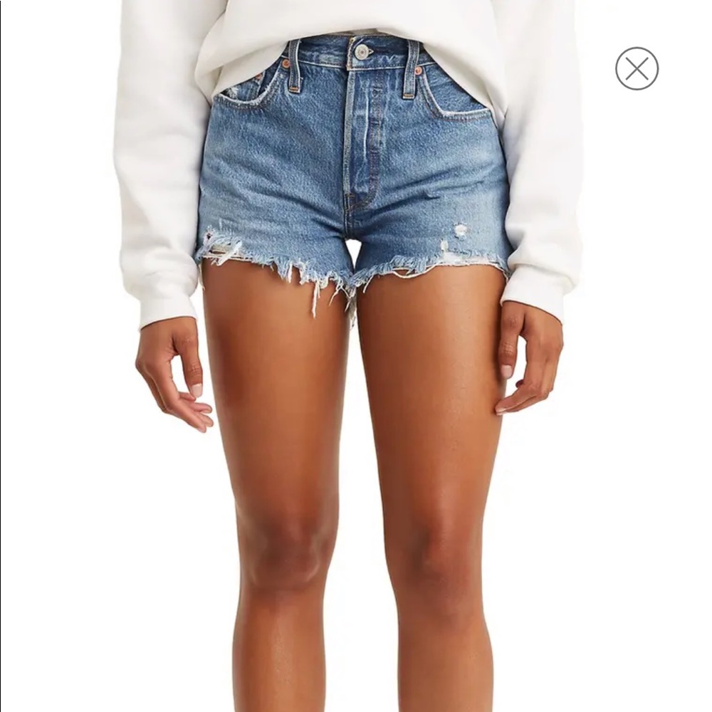 Levi’s 501 mid-rise denim shorts